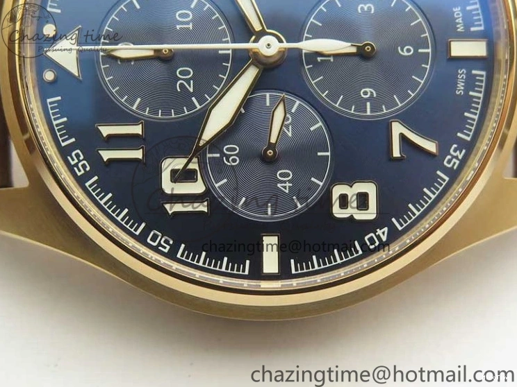 MIROTIME 0210 Sleek Pilot Chrono 377721 “Le Petit Prince” RG ZF 1:1 Best Edition on Brown Leather Strap A 7182